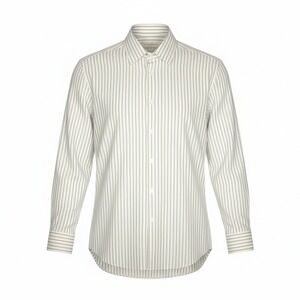 Banana Republic Dress Shirt Mens 16-16.5 L White Stripe Long Sleeve Button Front